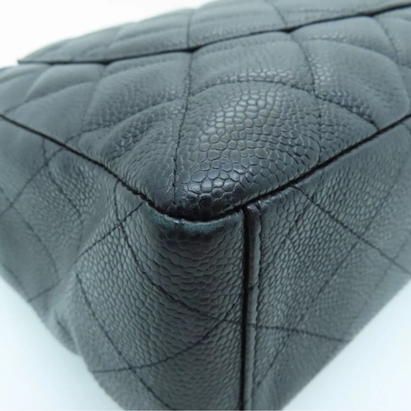 πβ¨ AUTHENTIC β¨π CHANEL CAVIAR FLAP DOUBLE CHAIN QUILTED JUMBO MAXI - Picture 8 of 17